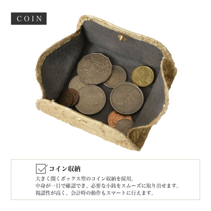 ZOO ズー 日本製 ZMM-013 ヘビ革 短財布 ダイヤモンドパイソン カードケース コインケース 蛇 スネーク 本革 パイソン革 サイフ 鞄 財布