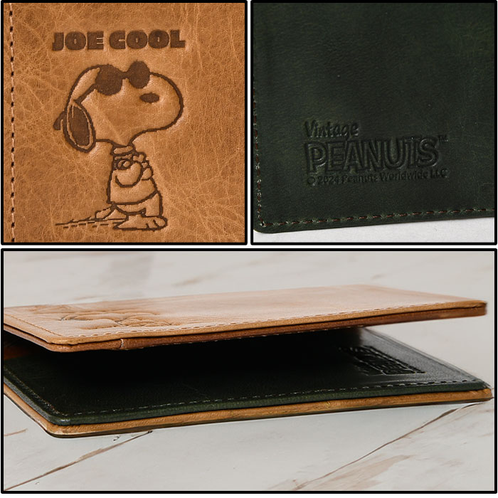 SNOOPY スヌーピーレディース メンズ 牛革 本革 JOE COOL PEANUTS