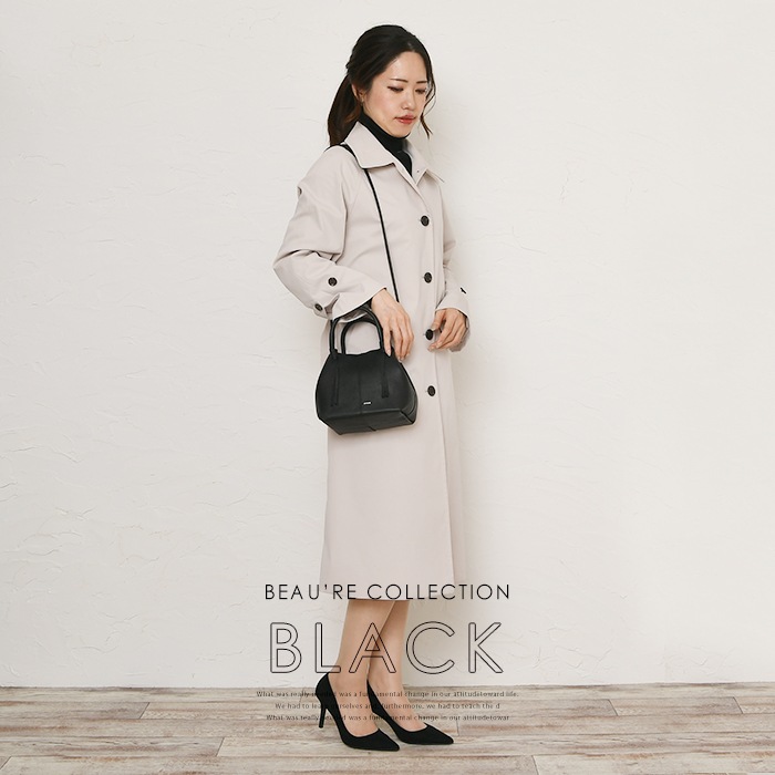 Beaure ヴュレ レディースバッグ 本革 ハンドバッグ 2wayショルダー肩掛け 斜め掛けふっくらフォルム フリンジ ビュレ B-25317 