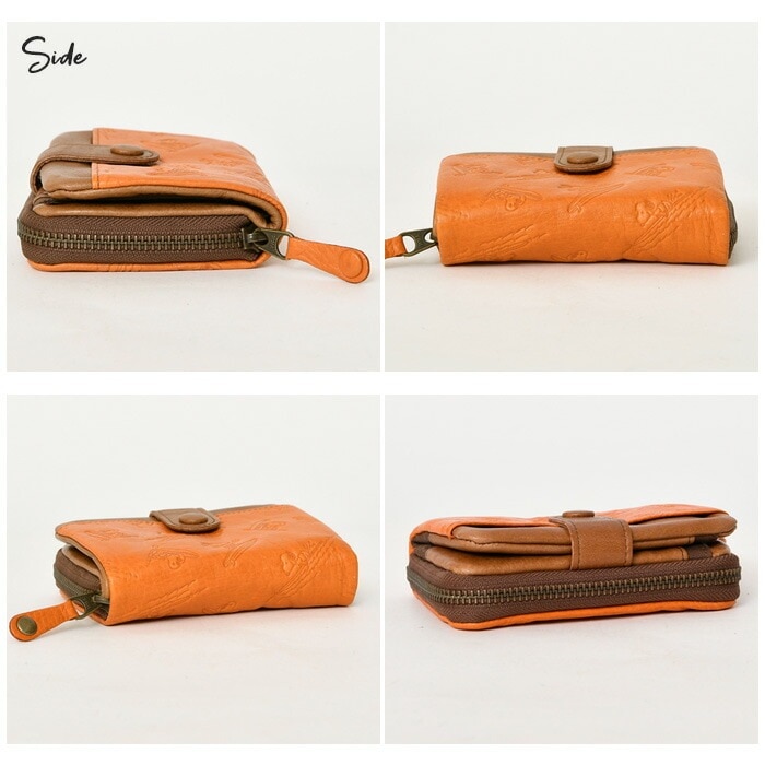 SNOOPY スヌーピー 二つ折り 短財布 キャラクター 型押しPEANUTS ピーナッツウォレット  73460