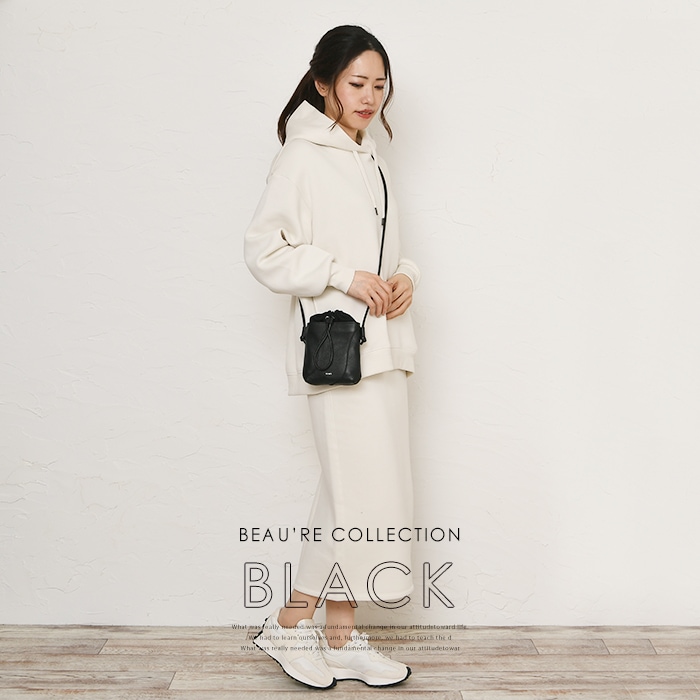 Beaure ヴュレバッグ本革 巾着 ミニショルダーバッグ ショルダー ポシェット  肩掛け 斜め掛け カジュアル ビュレ B-25347