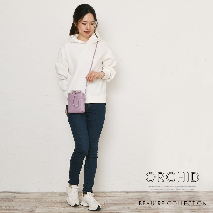 Beaure ヴュレバッグ本革 巾着 ミニショルダーバッグ ショルダー ポシェット  肩掛け 斜め掛け カジュアル ビュレ B-25347