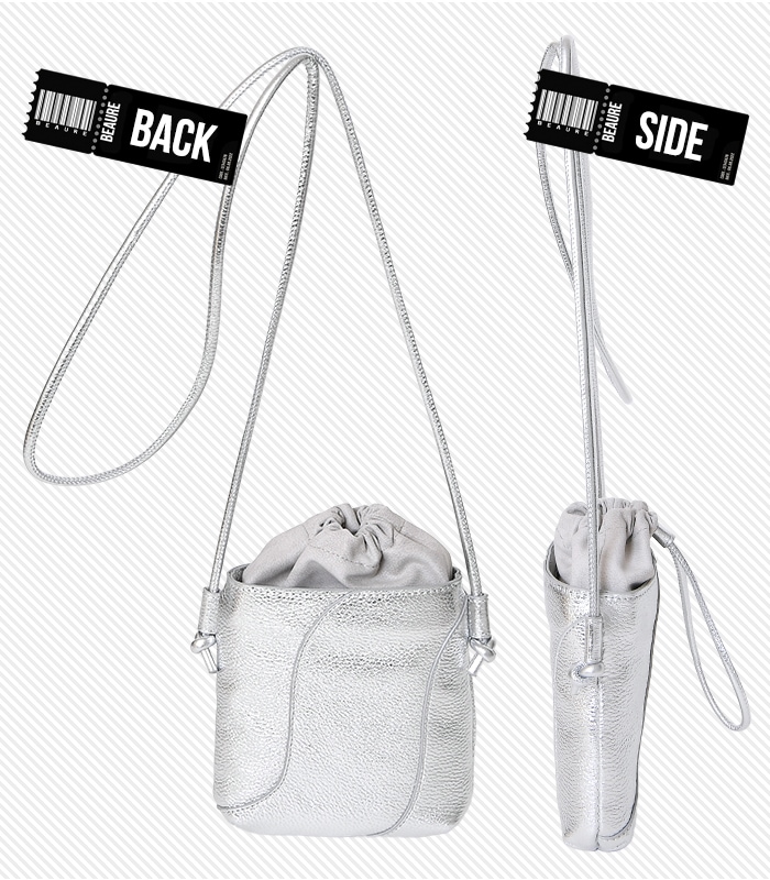 Beaure ヴュレバッグ本革 巾着 ミニショルダーバッグ ショルダー ポシェット  肩掛け 斜め掛け カジュアル ビュレ B-25347