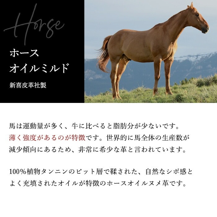 ZOO(ズー) ZLW-133 馬革 ホースオイルミルド レザーメンズラウンドファスナー 長財布