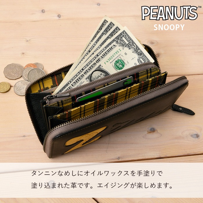 m.u.l 長財布　牛革オイルレザー　金具ヴィンテージマットゴールド m.u.l 長財布 牛革オイルレザー 金具ヴィンテージマットゴールド