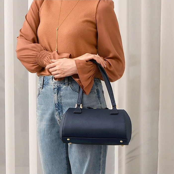 PERENNE ペレンネ ハンドバッグフォーマル 筒型ゴールド金具 【メーカー直販】 20171