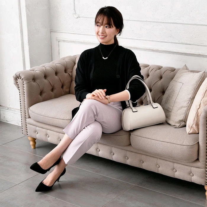 PERENNE ペレンネ ハンドバッグフォーマル 筒型ゴールド金具 【メーカー直販】 20171