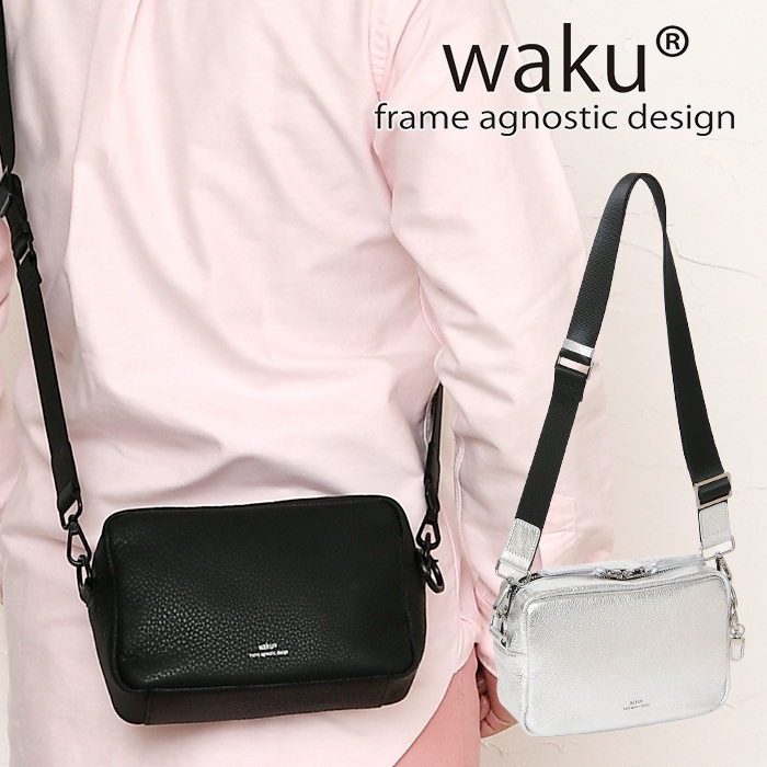 waku ワク WK-0085 ソフト 本革 斜め掛け ショルダーバッグ ユニ