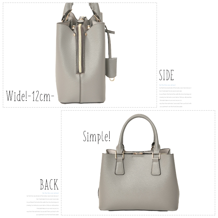 PERENNE ペレンネ 2wayハンドショルダーバッグゴールド金具 角シボ加工【メーカー直販】 20188