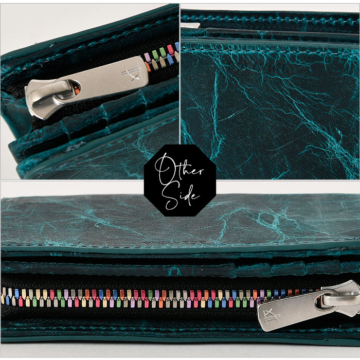 SOLATINA(ソラチナ) SW-60202 本革 メンズ短財布 馬革 レインボー