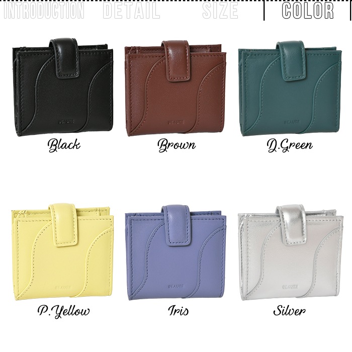 Beaure ヴュレ レディース 財布 B-25310 二つ折り短財布 レディース カジュアル コンパクト ミニ財布 ビュレ