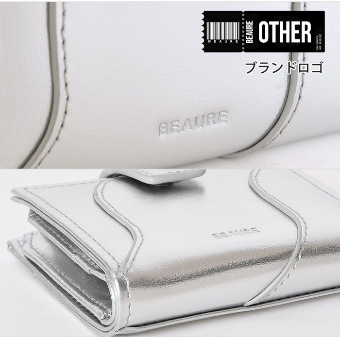 Beaure ヴュレ レディース 財布 B-25310 二つ折り短財布 レディース カジュアル コンパクト ミニ財布 ビュレ