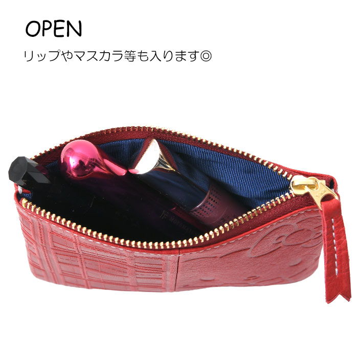 HELLO KITTY ハローキティ 本革 ポーチ ミニ財布 87135 ～ 本革 大人可愛い レディース レザー ポーチ サンリオシリーズ