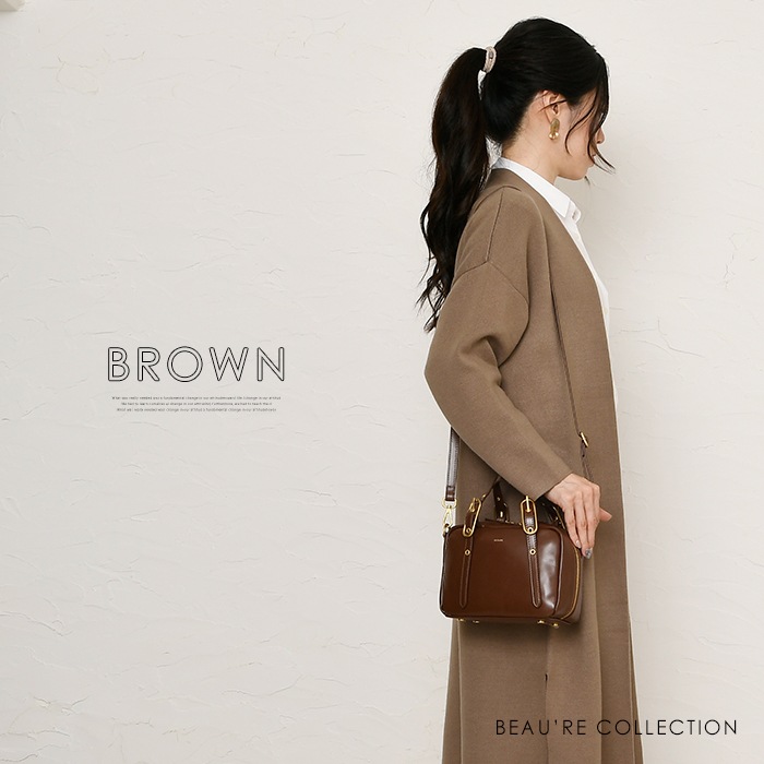 Beaure ヴュレ レディースバッグ B-25331 本革 ハンドバッグ 2wayショルダー肩掛け 斜め掛け ボストンバッグ ビュレ 