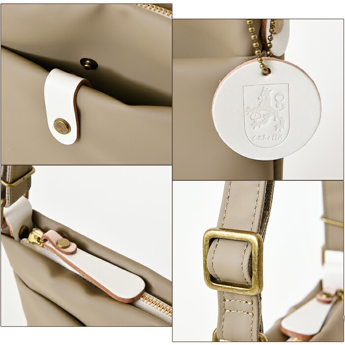 Lahella ラヘラ L-230 レディースポリウレタン×牛革 ポシェットミニショルダーバッグ