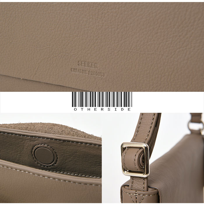 SEEKER シーカー SKB-MT06 本革牛革 カウレザー ユニセックス 横型かぶせタイプ ショルダーバッグ