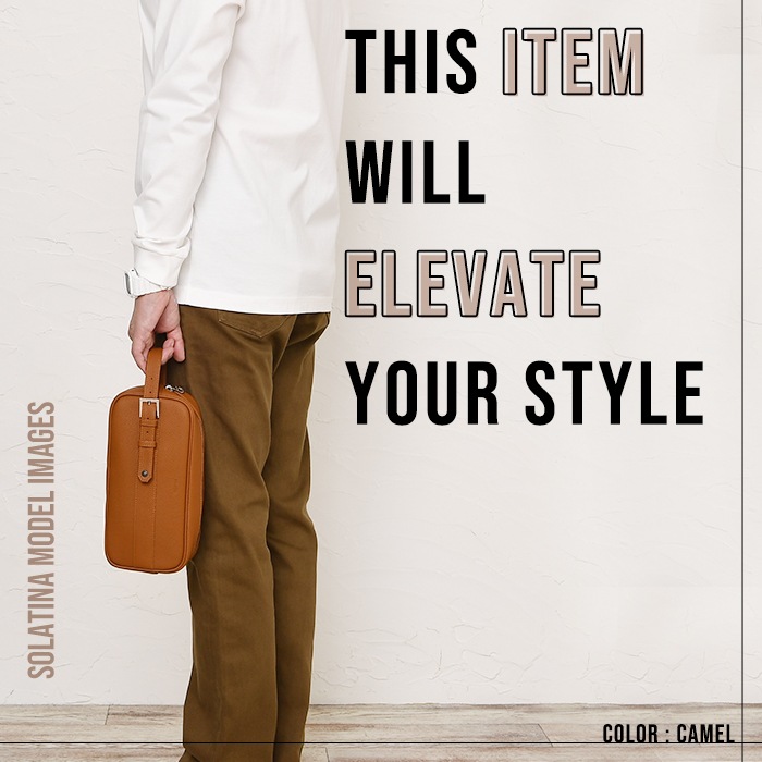 SOLATINA (ソラチナ) SBI-00015 本革牛革 シュリンク調 本革 スクエア型 クラッチバッグハンドセカンドバッグ 