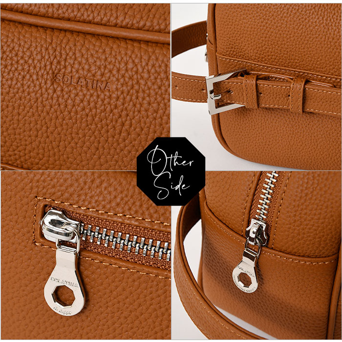 SOLATINA (ソラチナ) SBI-00016 本革牛革 シュリンク調 本革 Lタイプ スクエア型 クラッチバッグハンドセカンドバッグ 