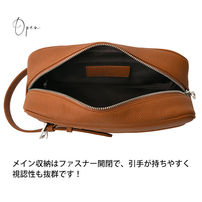 SOLATINA (ソラチナ) SBI-00016 本革牛革 シュリンク調 本革 Lタイプ スクエア型 クラッチバッグハンドセカンドバッグ 