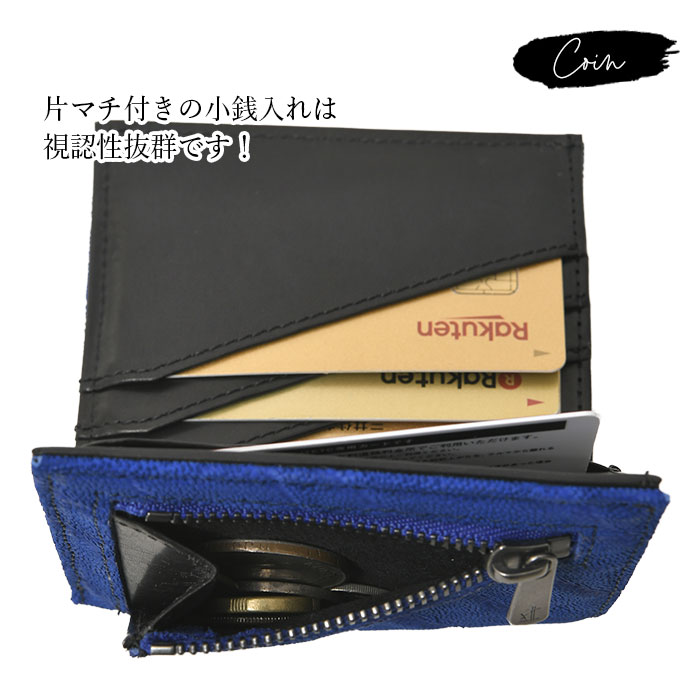 ZOO(ズー) ZMW-034 メンズ 日本製 象革 2つ折り 短財布 象革 短財布