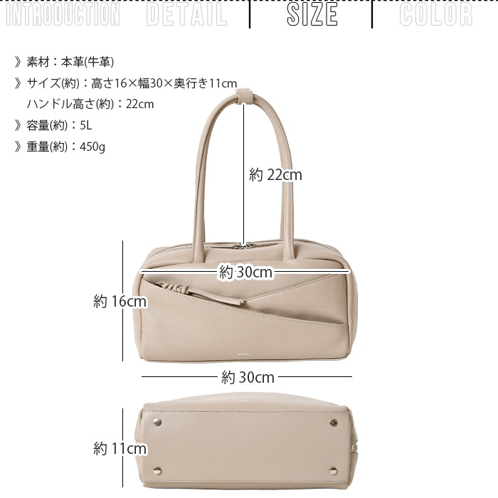 Beaure ヴュレ レディースバッグ 本革 牛革 ボストンバッグ 肩掛け トートバッグ 本革バッグビュレ B-25021