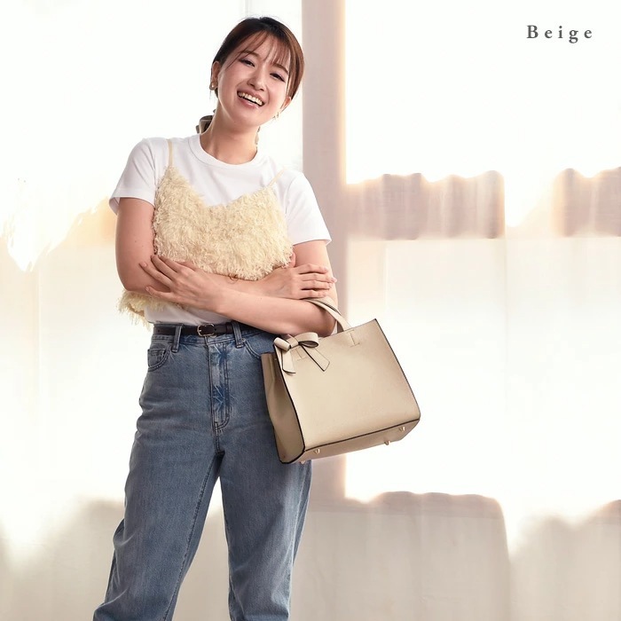 PERENNE ペレンネ バッグ リボンチャームトートバッグ ハンドバッグ 【メーカー直販】20102