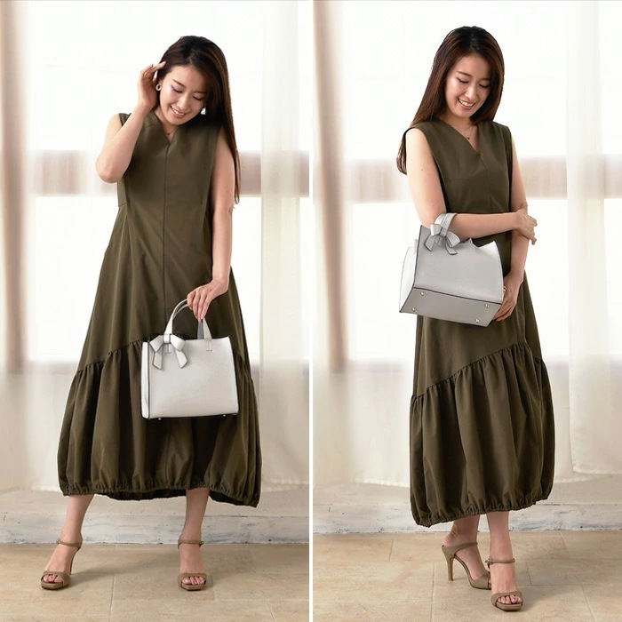 PERENNE ペレンネ バッグ リボンチャームトートバッグ ハンドバッグ 【メーカー直販】20102