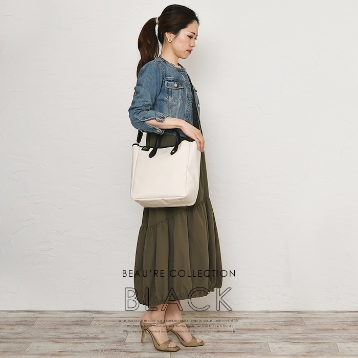 Beaure ヴュレ レディースバッグ 綿 本革付属 2wayキャンバス  A4トートバッグ ビュレ B-25044