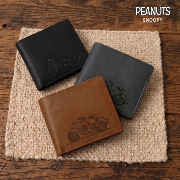 SNOOPY スヌーピーPEANUTS ピーナッツJOE COOL 二つ折り 短財布
