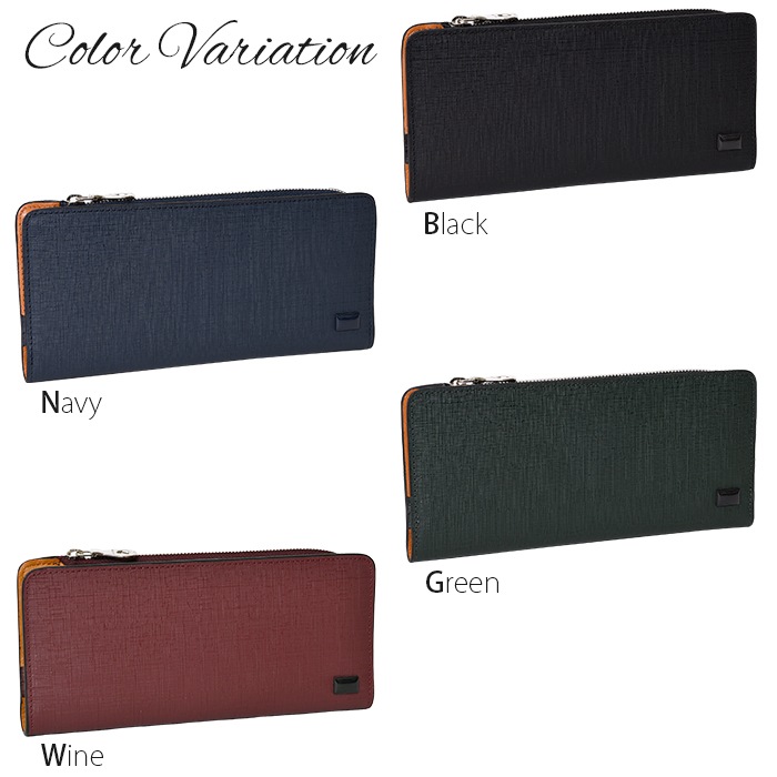 SOLATINA(ソラチナ)  SW-39601メンズ 長財布 二つ折り L字ファスナー College ser.(カレッジシリーズ) ロングウォレット