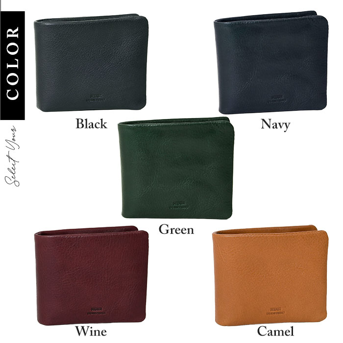 SEEKER シーカー SKW-TC05 本革ベジタブルタンニンレザー二つ折り 短財布 財布 メンズ ウォレット 