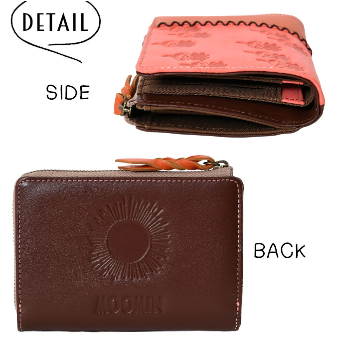 MOOMIN ムーミン 財布 牛革 本革 82040 82042 82036 82038 二つ折り財布 短財布スナフキン リトルミイ ニョロニョロ ウォレット  