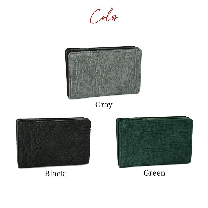 ZOO(ズー) ZMW-033 本革 レザーカバ革 短財布 ヒポポタマス 姫路レザー ヌメ革 2つ折り小銭入れ YKKEXCELLAミニ財布 