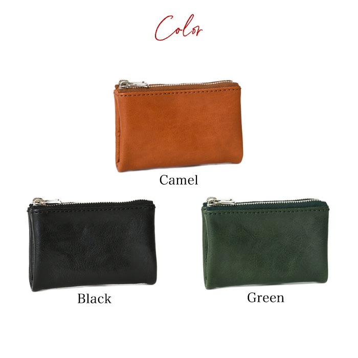 ZOO(ズー) ZKC-063 日本製本革 レザー キーケース 姫路レザー ダブルファスナー小銭入れ YKK EXCELLA  