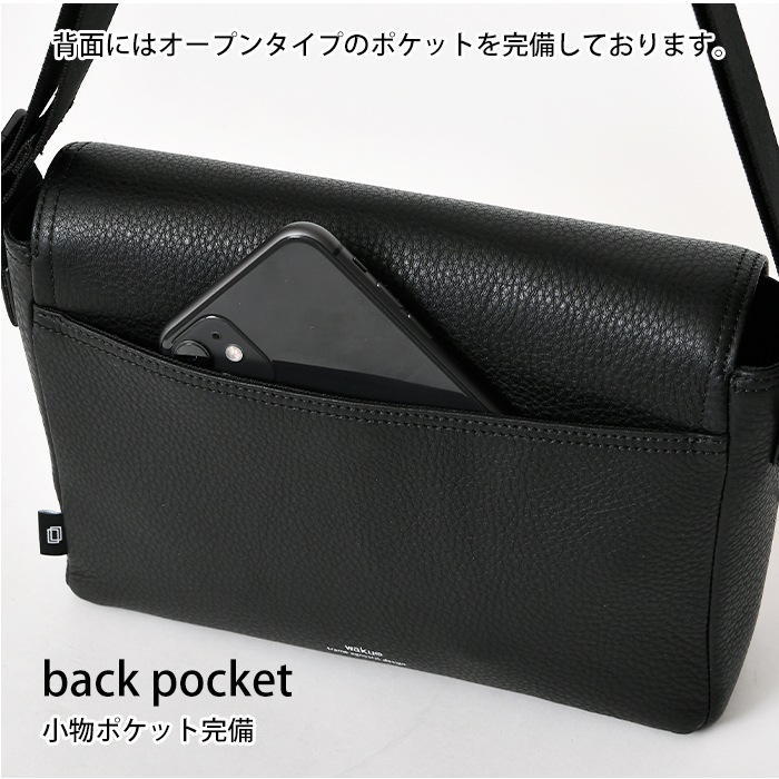 waku ワク WK-0098 ソフト 本革 斜め掛け ショルダーバッグボディバッグ ユニセックス メンズ バッグ 