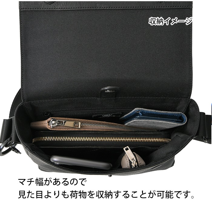 waku ワク WK-0098 ソフト 本革 斜め掛け ショルダーバッグボディバッグ ユニセックス メンズ バッグ 