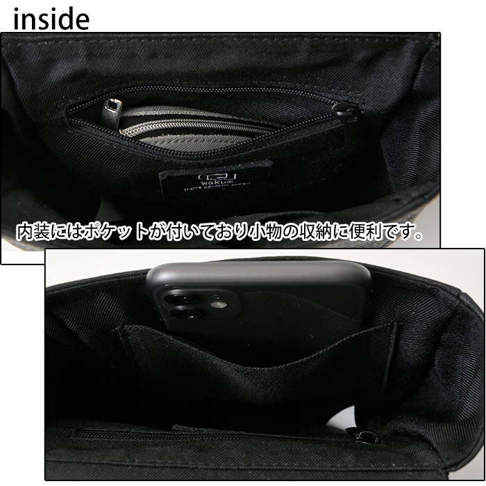 waku ワク WK-0099 ソフト 本革 斜め掛け ショルダーバッグボディバッグ ユニセックス メンズ バッグ 