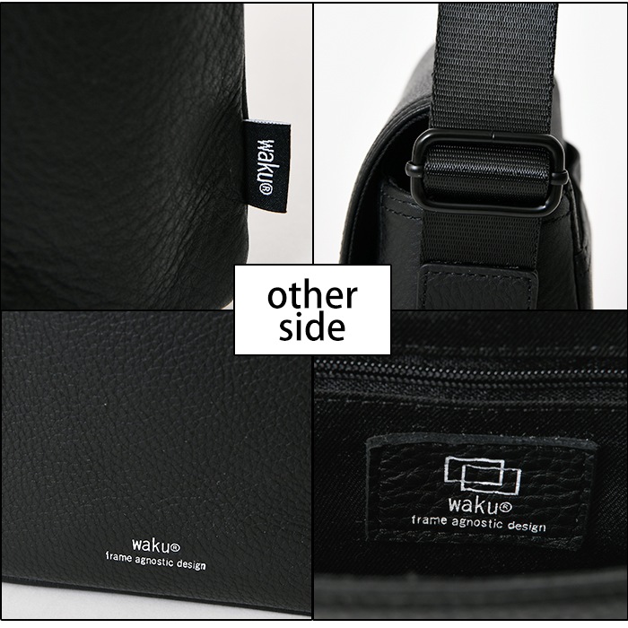 waku ワク WK-0099 ソフト 本革 斜め掛け ショルダーバッグボディバッグ ユニセックス メンズ バッグ 
