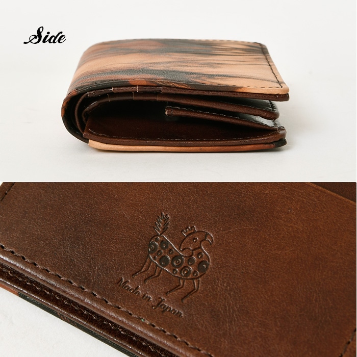 ZOO ズー 日本製 ZBF-038 本革 牛革 泥染め 短財布 二つ折り 二つ折り財布 イタリアンレザーメンズ 財布