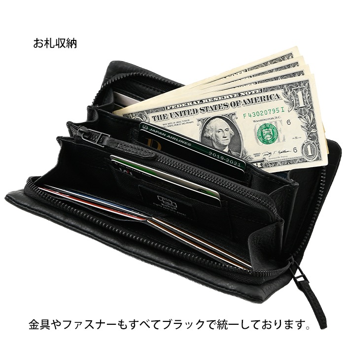 waku ワク WKW-0009ソフト 本革 長財布 お財布 ラウンドファスナー 財布 レディース メンズ レザー 札入れ カード入れ 牛革 鞄 通勤 カジュア 