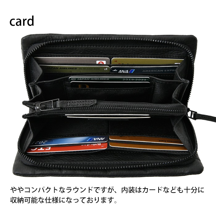 waku ワク WKW-0009ソフト 本革 長財布 お財布 ラウンドファスナー 財布 レディース メンズ レザー 札入れ カード入れ 牛革 鞄 通勤 カジュア 