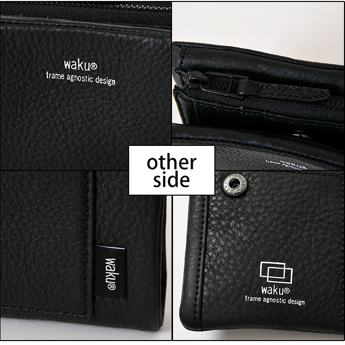waku ワク WKW-0010ソフト 本革 二つ折り財布 短財布 お財布 ラウンドファスナー財布 レディース メンズ レザー 札入れ カード入れ 牛革 鞄 通勤 カジュア 