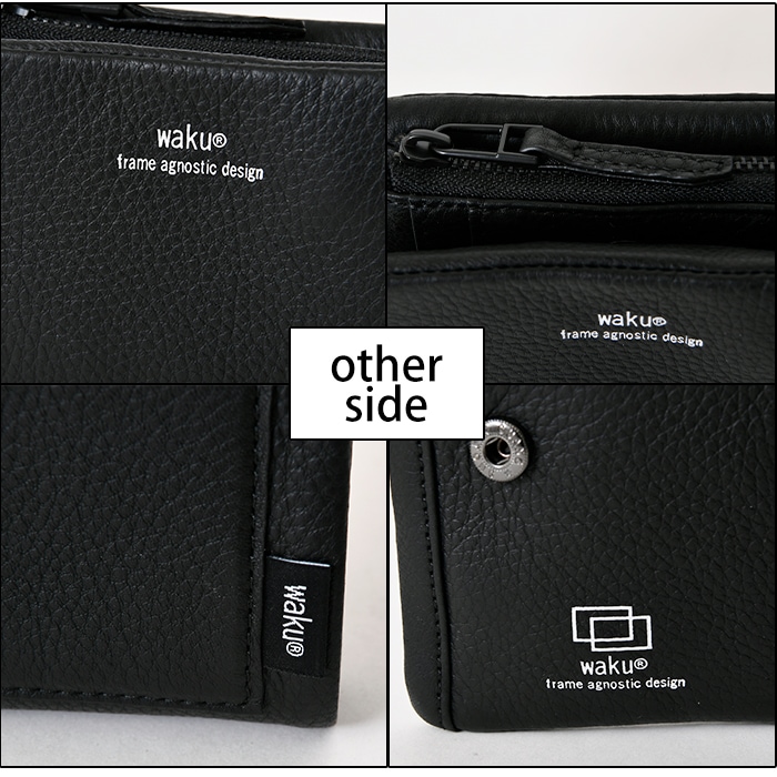 waku ワク WKW-0011ソフト 本革 二つ折り財布 短財布 お財布 ラウンドファスナー財布 レディース メンズ レザー 札入れ カード入れ 牛革 鞄 通勤 カジュア 