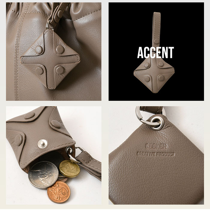 SEEKER シーカー SKB-MY01 山羊革 本革 トートバッグ 巾着 ショルダーバッグ 