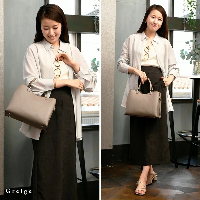 PERENNE ペレンネ エコレザー 2wayショルダー付きハンドバッグ【メーカー直販】20127