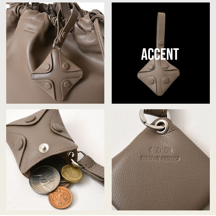 SEEKER シーカー SKB-MY02 山羊革 本革 トートバッグ 巾着 2wayショルダーバッグ 