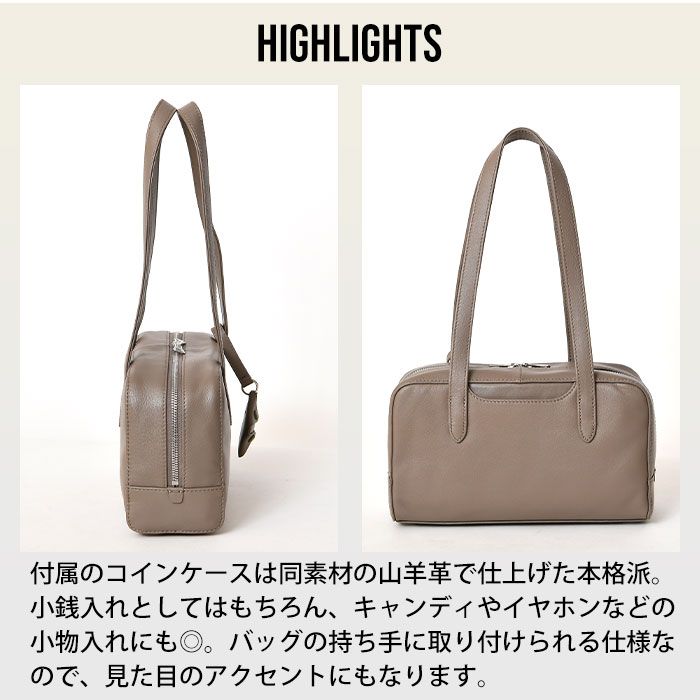 SEEKER シーカー SKB-MY05 山羊革 本革 ボストンハンドバッグ 