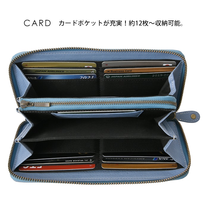 moz モズ 長財布 86068 ラウンドファスナー 長財布 レディース エルク