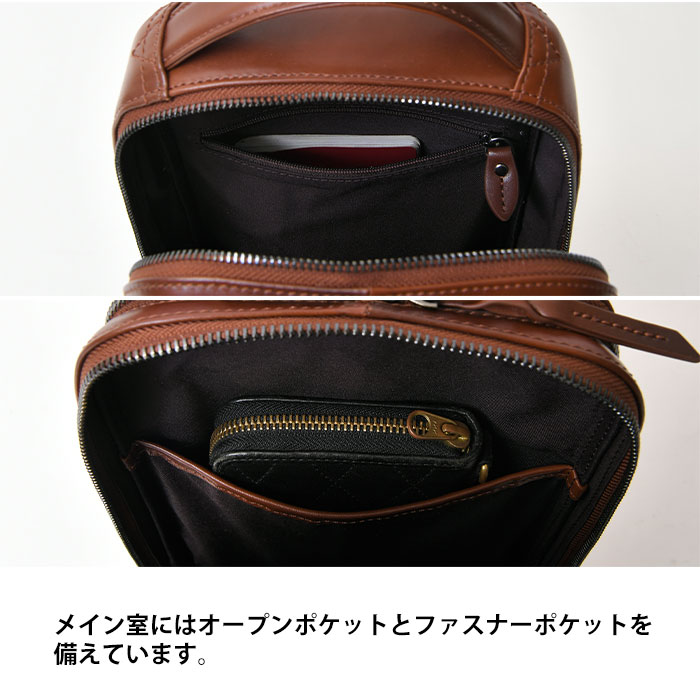 【新品同様】nouer ボディバッグ 牛革レザー シボ 2way ヌエール nouer レザーライクマルチポケットボディバッグ