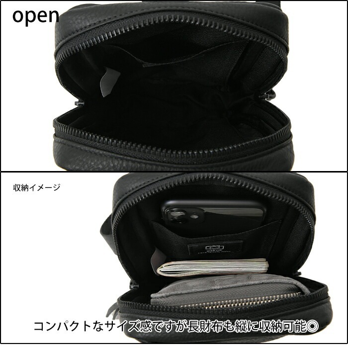 waku ワク WK-0032 ユニセックスソフト 本革レザー ショルダー ボディーバッグ